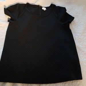 Black quilted design top